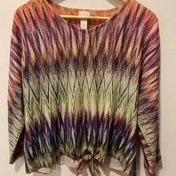 Chico's Tops - Chico's Multicolor Patterned Blouse